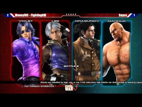 Tekken Tag Tournament 2 Loser's Final MoneyINC FightingGM vs Sayco - Civil War 5 Tournament