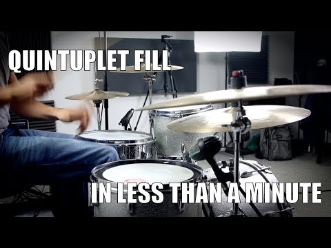 Easy Quintuplet Fill in less than a Minute - Daily Drum Lesson