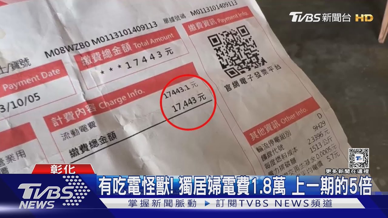有吃電怪獸！獨居婦電費1.8萬　上一期的5倍