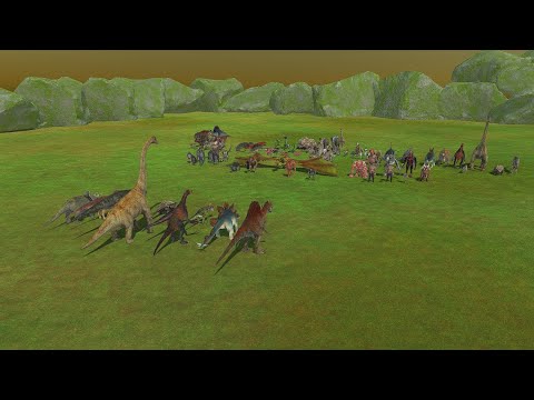 🦕DINOSAURS🦖 VS ALL FACTIONS (X2) (Except Big Three Factions) - Animal Revolt Battle Simulator
