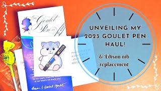 Unboxing and chatting about my Goulet Pen haul along with an Edison pen nib swap!