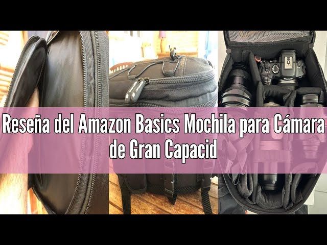 Vídeo relacionado con Amazon Basics Mochila para Cámara de Gran Capacidad con Acolchado Interno para DSLR y Accesorios, Impermeable y Resistente a los Golpes, 30 x 15 x 37 cm, Negro, Sólido