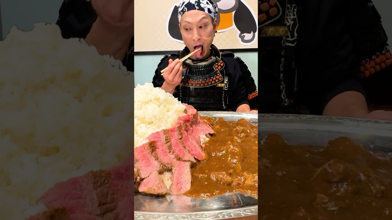 【大食い】最強ファイター降臨。敗北は許されない。【ゴリラステーキ】【武士飯】#大食い  #武士飯 #ゴリラステーキ