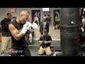 Hopkins vs. Smith - Bernard Hopkins' FULL Heavy Bag Workout