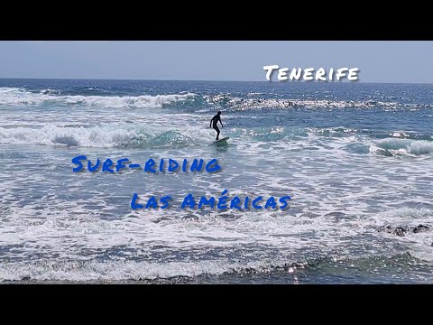 🌍 Tenerife relaxation. Surfing the Coast of Las Americas. Costa Adeje. Spain. 4K