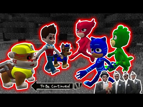 PJ Masks.EXE VS Paw Patrol.EXE in Minecraft - Coffin Meme