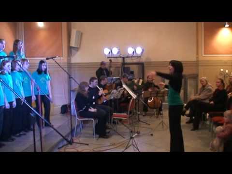 Petr Eben Trouvere Mass _choir+2guitars+2recorders(flute)+cello+bass.avi