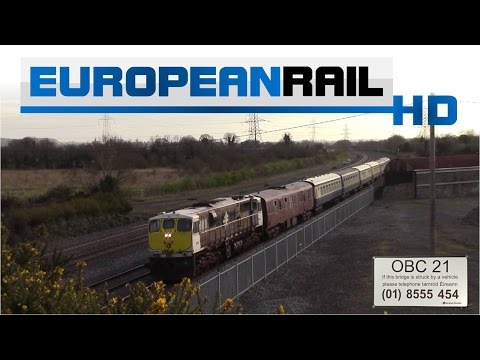 Iarnród Éireann Irish Rail 071 loco 079 + IRRS 2016 Tour passes Stacumny Bridge