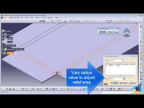 CATIA SHEETMETAL DESIGN - Corner Relief