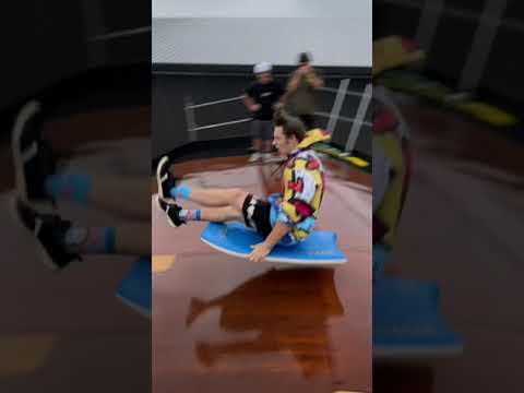 Boogie Boarding Down The MEGA RAMP At Camp Woodward