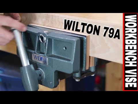 WOODWORKER BENCH VISE INSTALLATION AND REVIEW: WILTON 4x10 PIVOT JAW 79A