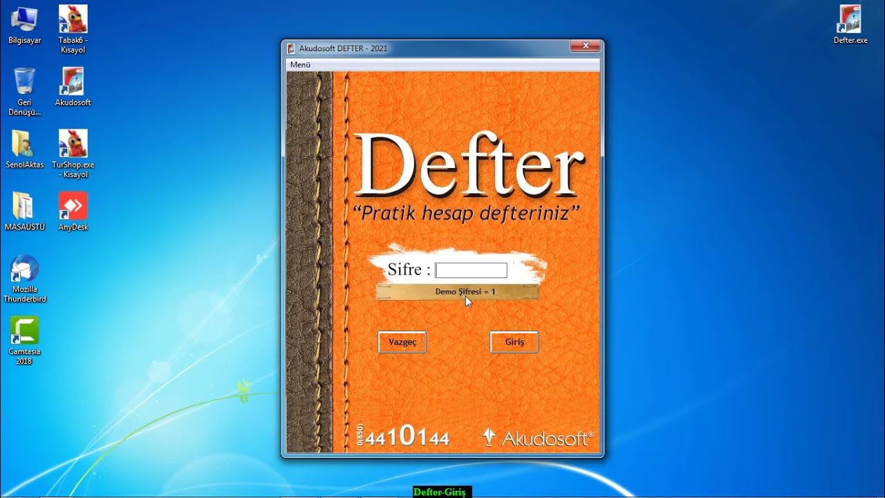 Kasa Defteri - Giriş, Gelir Kayıt