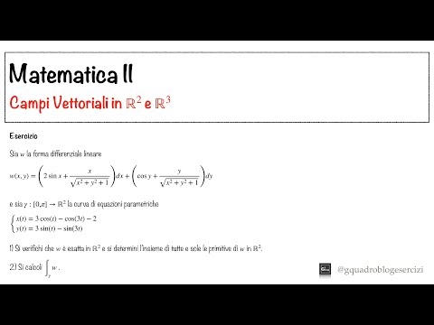 Analisi Matematica II - Campi vettoriali - Lezione 4 - Esercizio