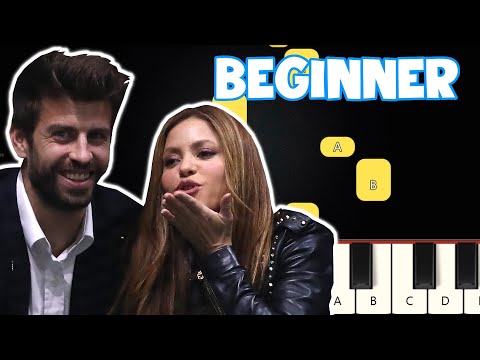 BZRP Music Sessions #53  - Bizarrap & Shakira | Beginner Piano Tutorial | Easy Piano