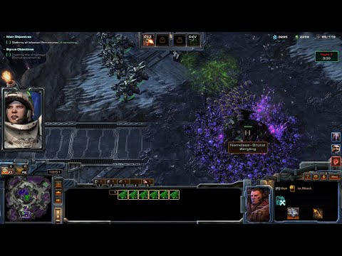 StarCraft 2 Co-op Brutal Dead of Night Cleared as Swann ft. Zagara – Turret Grid + Zerg Swarm