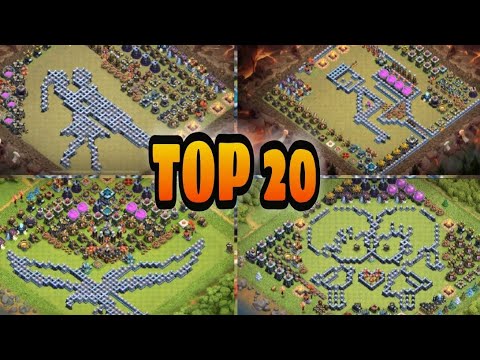 TOP 20😃Troll base of Th13😃||All time FUN BASES of th13 with LINKS #CoC#trollbase#funny#th13#baselink