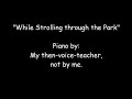 While Strolling Through The Park Piano Instrumental