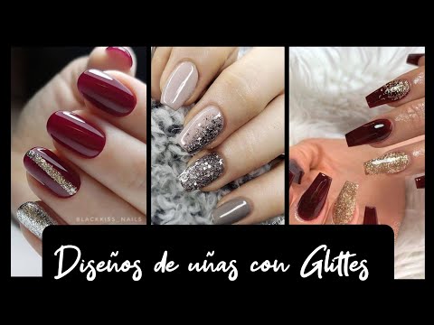 DISEÑOS DE UÑAS CON GLITTES 2023 #tendenciaenuñas #uñas2022 #uñasnaturales #nails #uñasacrilicas