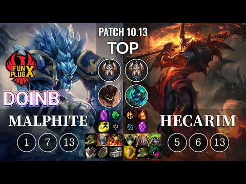 FPX Doinb Malphite vs Hecarim Top - KR Patch 10.13