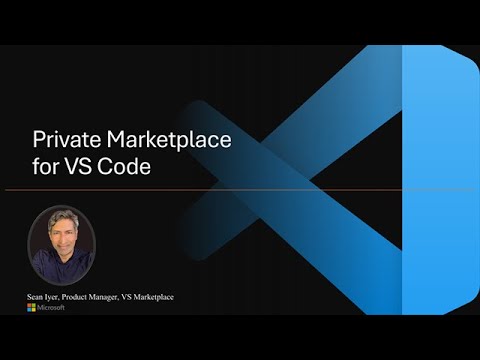 Video showing the VS Code private marketplace.