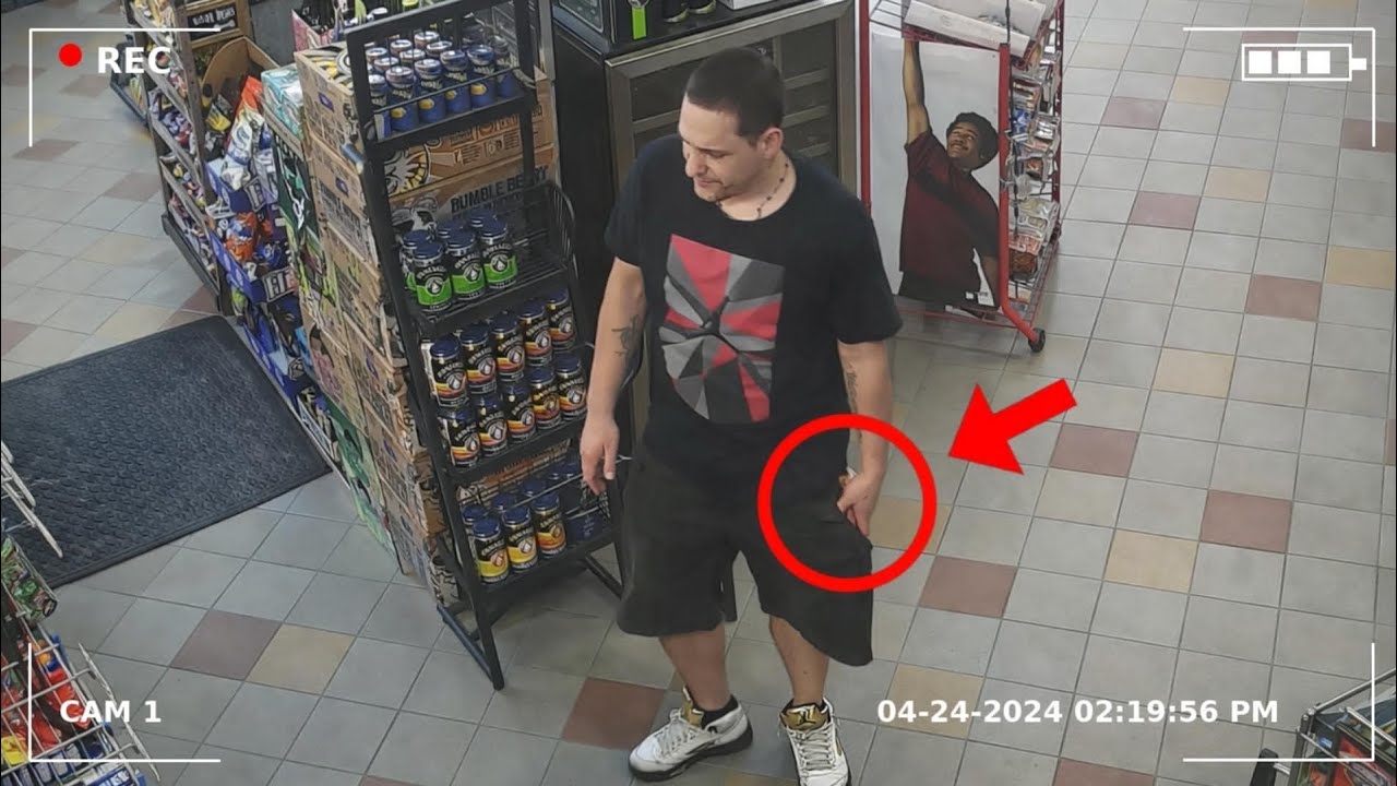 Shoplifter Caught on Camera at Gas Station | Theft Gone Wrong (Full CCTV)