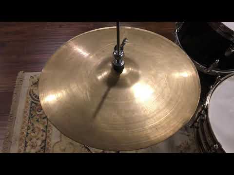 Vintage 14” Zildjian A Trans Stamp Hi Hat Cymbal Pair 600/646g #262