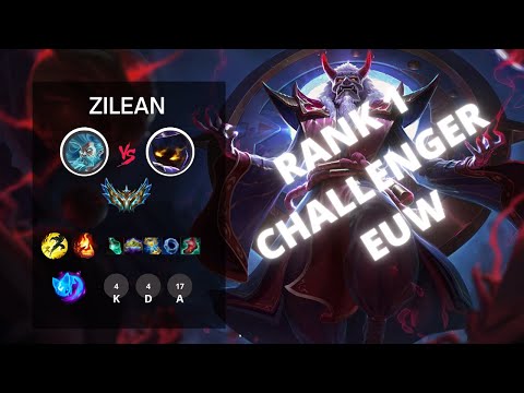 ZILEAN MID VS VEIGAR CHALLENGER RANK 1 EUW 12 12