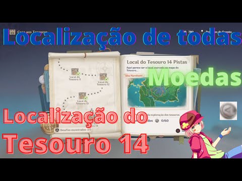 genshin impact localização do Tesouro 14 (e de todas moedas passo a passo)