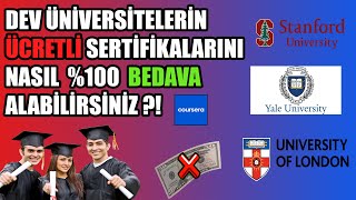 Coursera'da Ücretsiz Sertifika Alma Yöntemi ! | University of London | Online Eğ
