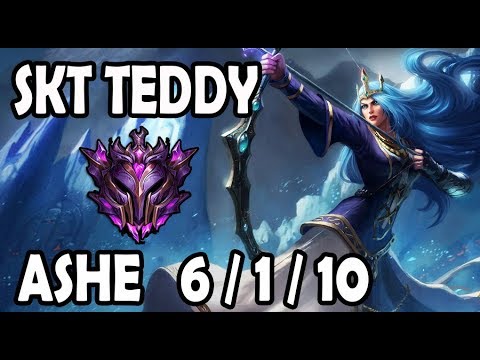 SKT Teddy ASHE vs KAISA (ADC) Ranked Master Korea