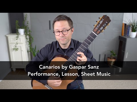 Canarios by Gaspar Sanz and Lesson for Classical Guitar