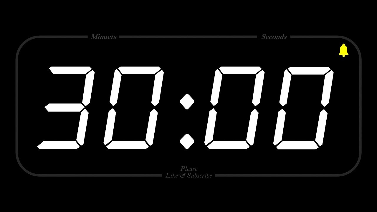 30 MINUTE - TIMER & ALARM - Full HD - COUNTDOWN