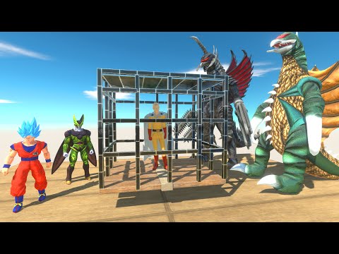 GOKU & CELL Save The Saitama Escape Gigan - Animal Revolt Battle Simulator