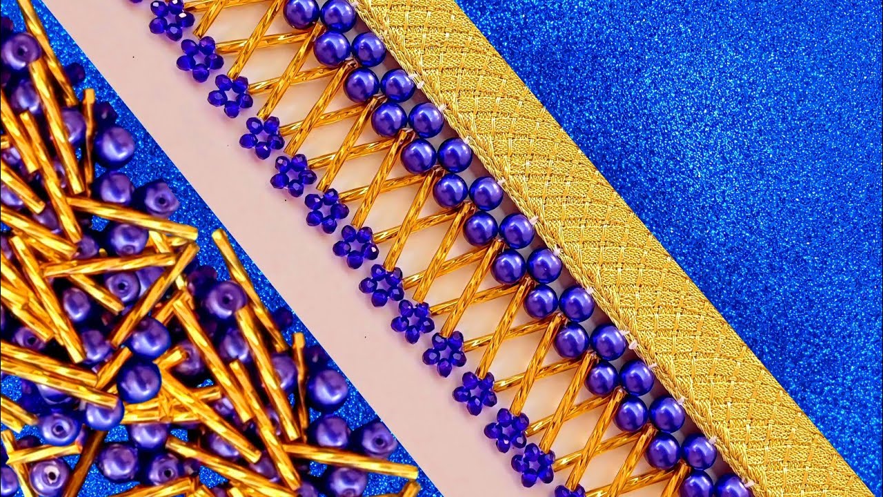 Stylish but very easy embroidery tutorial💙💙#diy