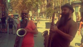 Basin Street Blues (by Spencer Williams)  Jamming on a Barcelona&#39;s street