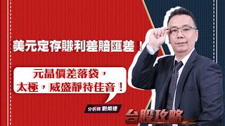 美元定存賺利差賠匯差！元晶價差落袋，太極，威盛靜待佳音！ (圖)