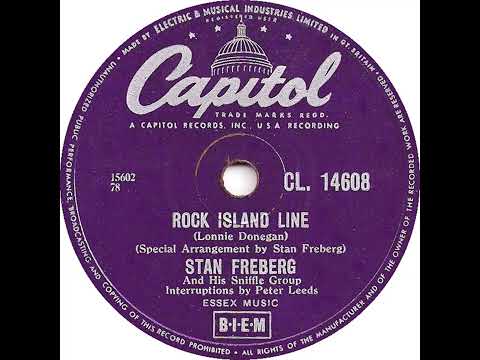 UK New Entry 1956 (114a) Stan Freberg & His Sniffle Group - Rock Island  Line