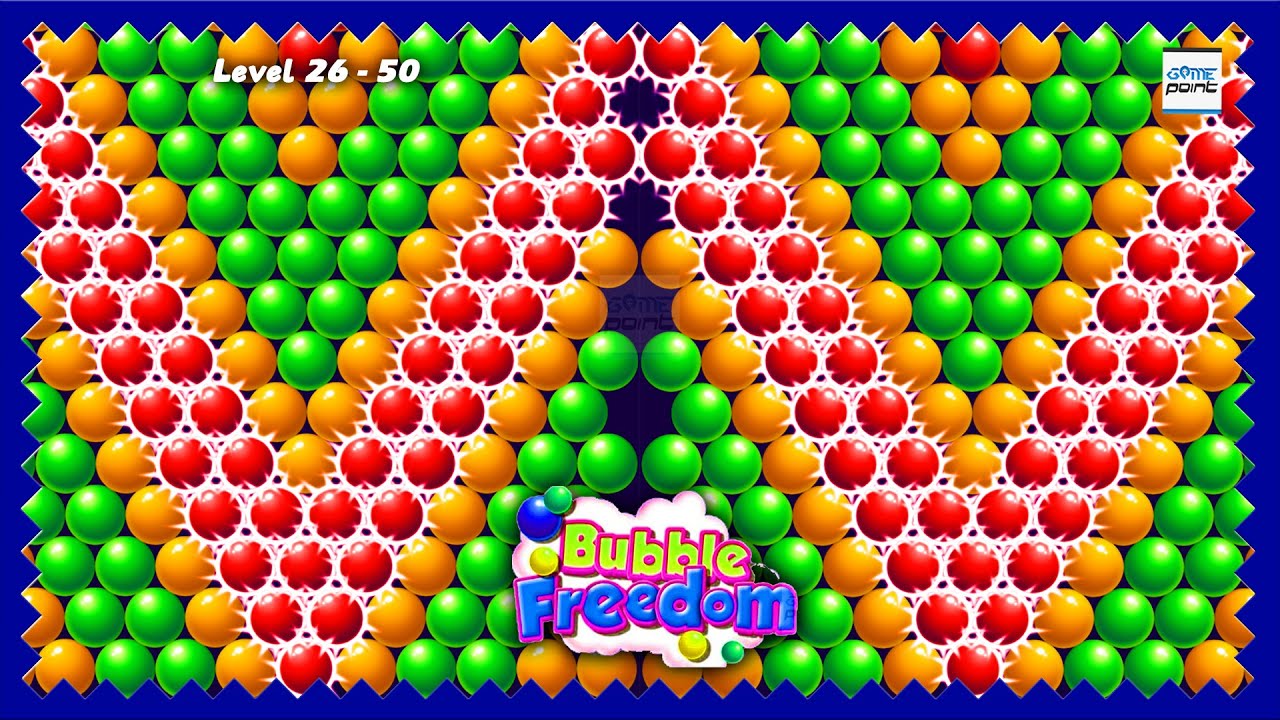 Bubble Shooter Bubble Freedom Level 26 - 50 REPLAY ( Ball Game )