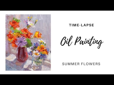 Alla prima oil still life painting demo