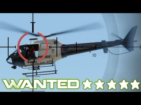 GTA V PS3 Gameplay / Walkthrough / 1080P Part 59 - Just Fun - Michael gets 5 stars wanted