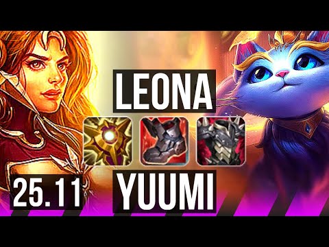 LEONA & Xayah vs YUUMI & Tristana (SUP) | KR Master | 25.11