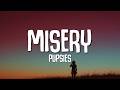 pupsies - misery. (lyrics)