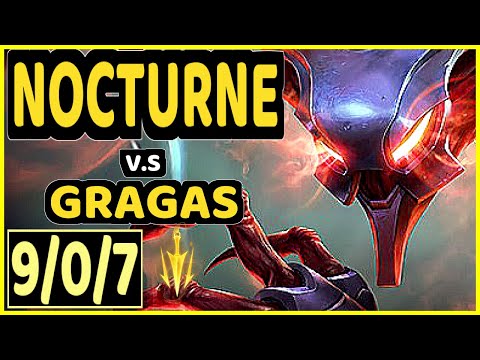 AGURIN (NOCTURNE) vs GRAGAS - 9/0/7 KDA JUNGLE CHALLENGER GAMEPLAY - EUW