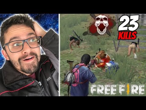 MINHA PRIMEIRA VEZ NO SOLO VS SQUAD no FREE FIRE !! SÓ TIRO NA BÃKS