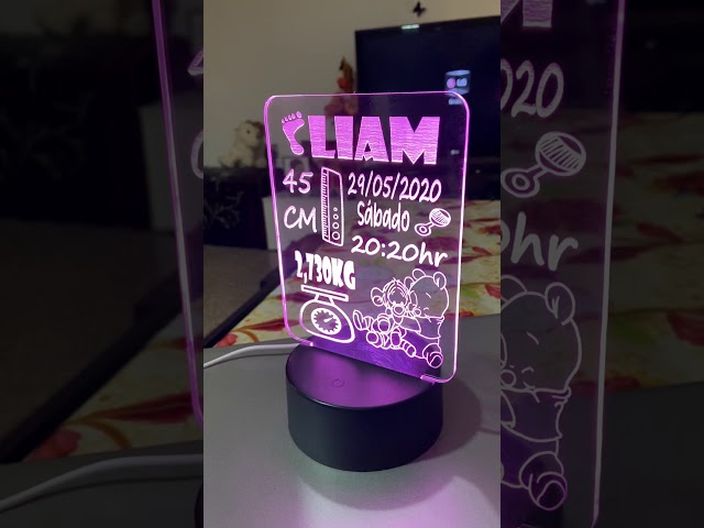 Vídeo relacionado con Genérico Lámpara Personalizada con Foto Base Led Decoración Mando a Distancia