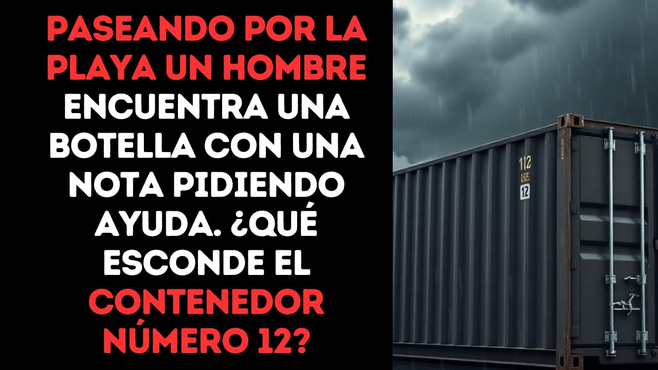Paseando por la playa un hombre encuentra una botella con una nota pidiendo ayuda.