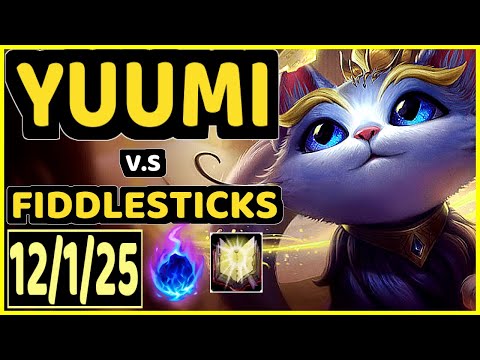 SHADY (YUUMI) vs FIDDLESTICKS - 12/1/25 KDA BOTTOM SUPPORT CHALLENGER GAMEPLAY - NA