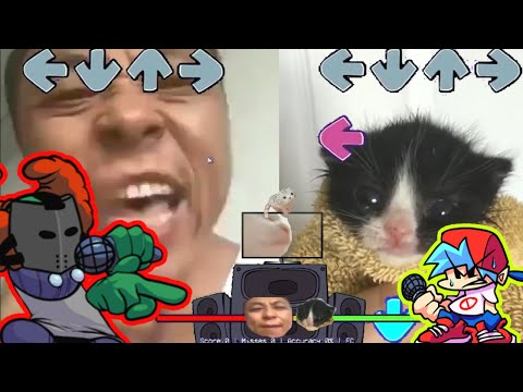 VS Tricky Improbable OUTSET BUT ANGRY Asian GUY VS TOWEL Cat - Friday Night Funkin' Animation