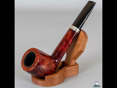 Handmade Radice Rubino Smooth Canadian Flame Grain Silver Band 9mm