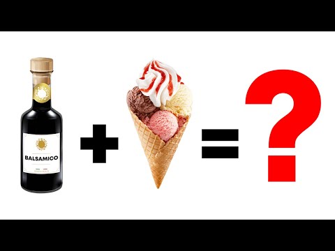 Genial: Balsamico-Essig mit Eis-Creme mischen